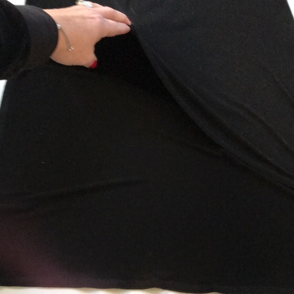 Chico’s size X- large black knit top with  long asymmetrical high low hem - Picture 6 of 13